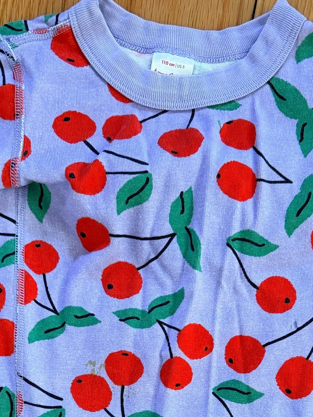 Hanna Andersson Lavender Cherry Short Pajama Set 110cm size 5